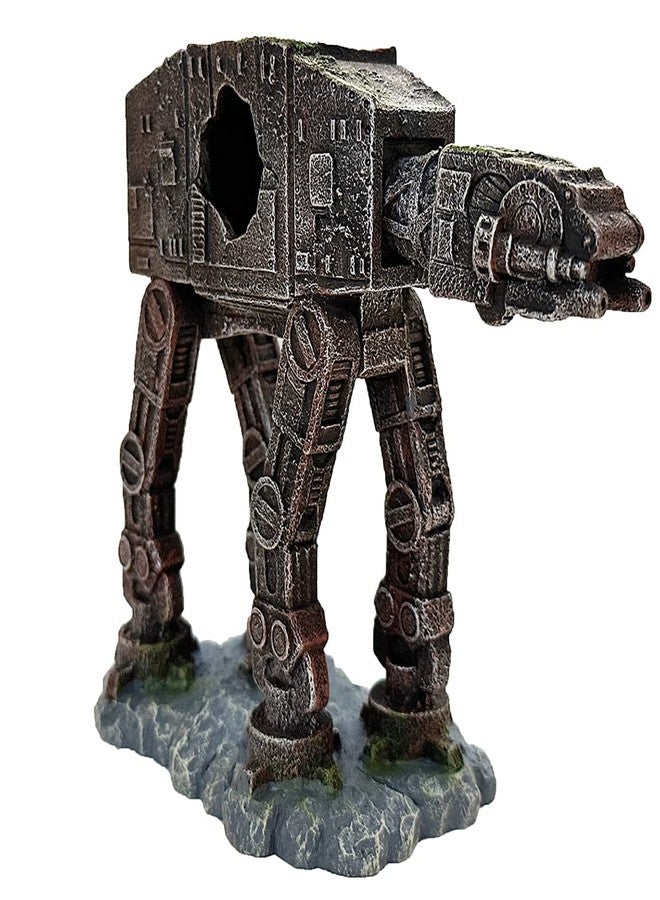 SLOCME Aquarium at-at Imperial Walker Decorations - Fish Tank Tropical Betta Fish Hideouts Cave Ornament - Image 1